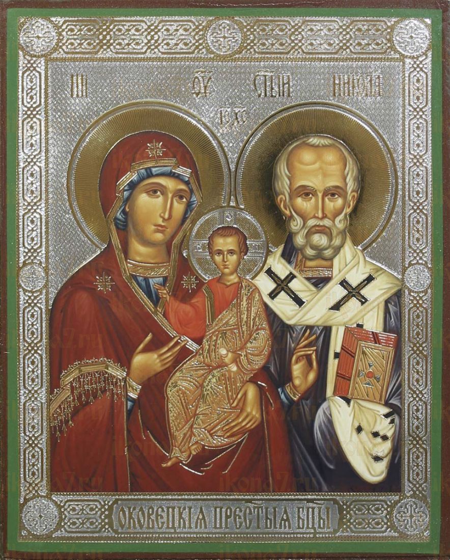 Оковецкая икона Божией Матери рукописная на липовой доске (24170)