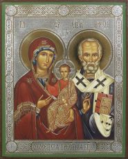 Оковецкая икона Божией Матери рукописная на липовой доске (24170)