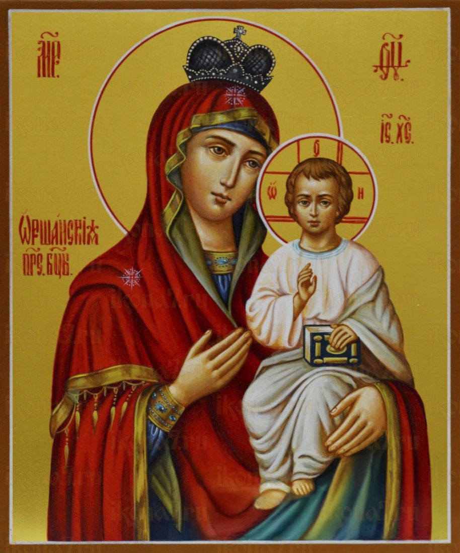 Оршанская икона Божией Матери рукописная на липовой доске (24171)