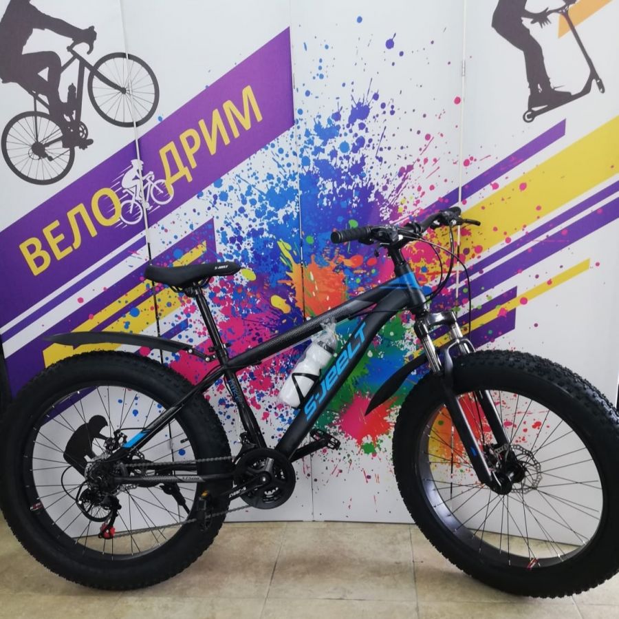 Велосипед 24" * 4.0"  ФЭТБАЙК SJeelt черно-синий