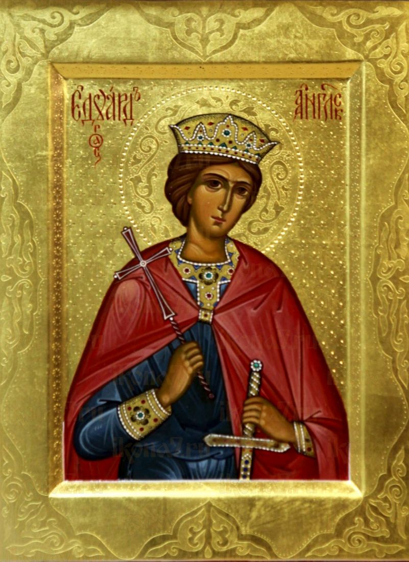 Эдуард Король рукописная Икона на липовой доске (22893)