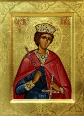 Эдуард Король рукописная Икона на липовой доске (22893)