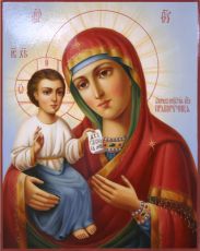 Праворучица икона Божией Матери рукописная на липовой доске (24179)
