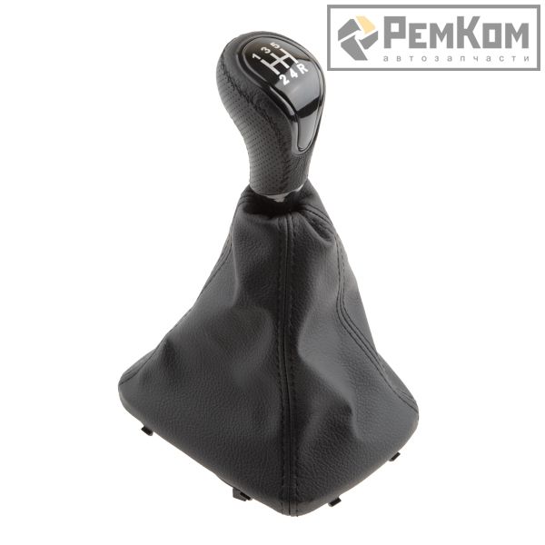 RK11136 * Ручка КПП с чехлом для а/м VES, кожа,черная вставка, черная строчка