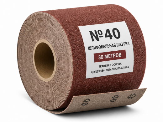 Шкурка шлифовальная № 40 (30м)