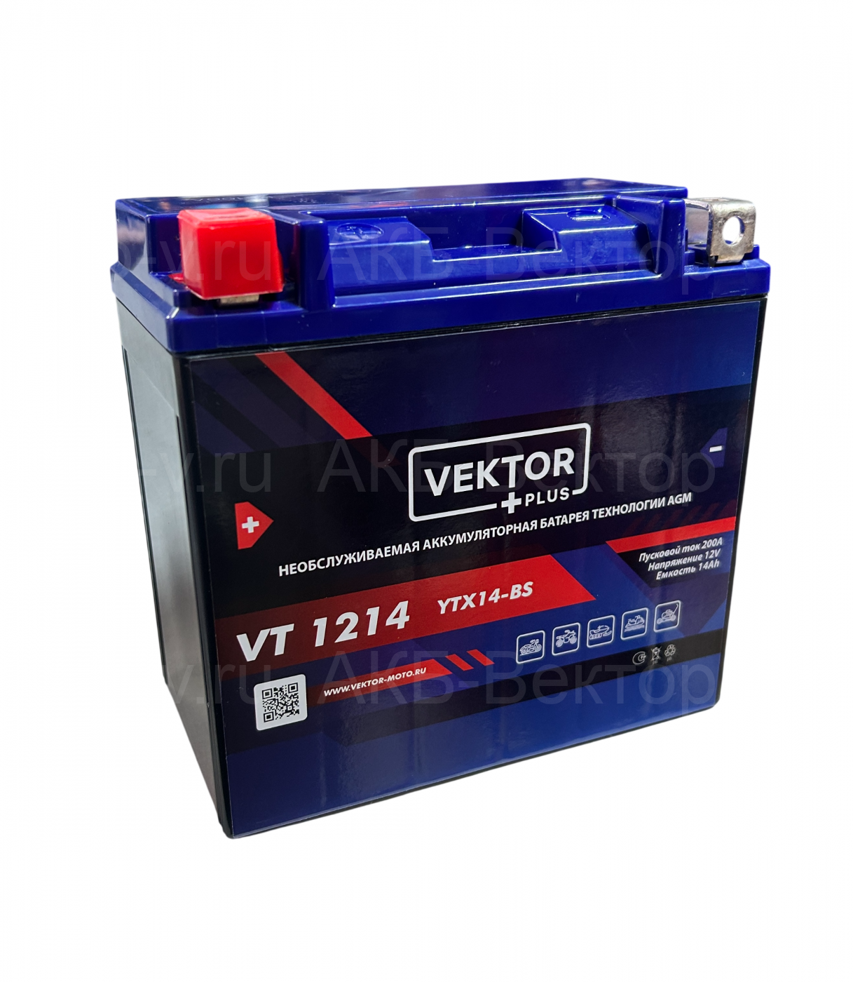 АКБ VEKTOR VT 1214 AGM 14Aч 200А