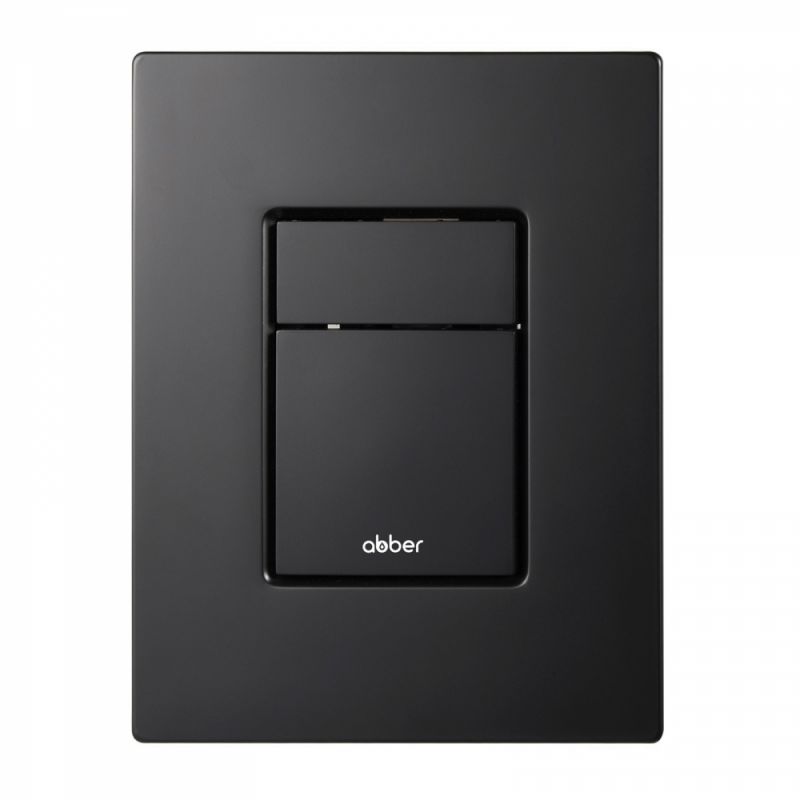 Кнопка смыва ABBER AC0123MB пневматическая, черная матовая