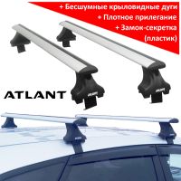 Багажник на крышу Haval F7x (2019-2024), Атлант, крыловидные дуги, опора Е