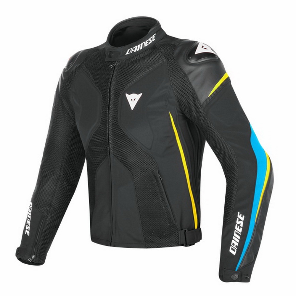 DAINESE Мотокуртка SUPER RIDER D-DRY текстиль, цвет Черный/Желтый/Синий