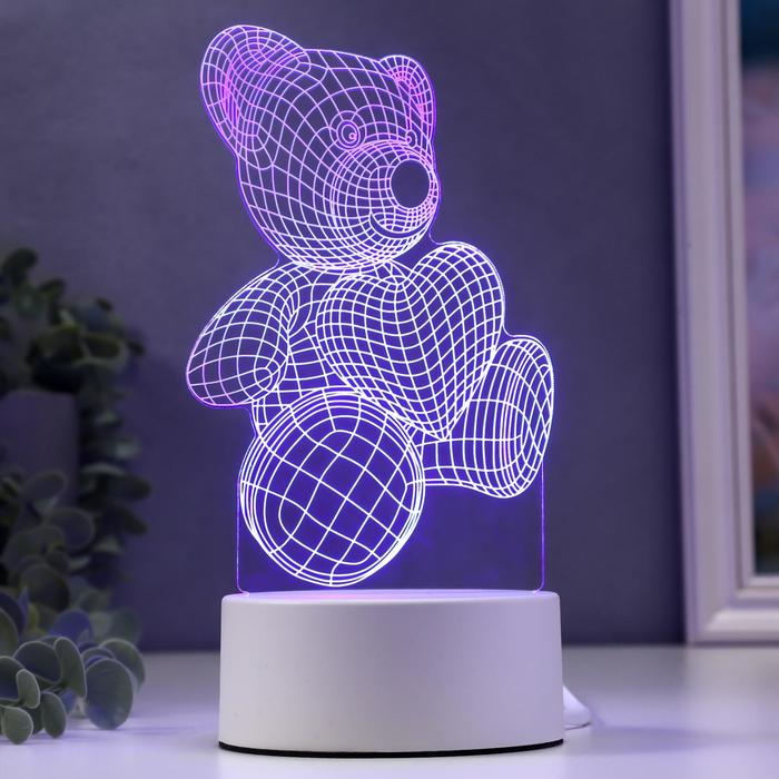 Светильник "Мишутка" LED RGB от сети 9,5х10,5х20 см RISALUX