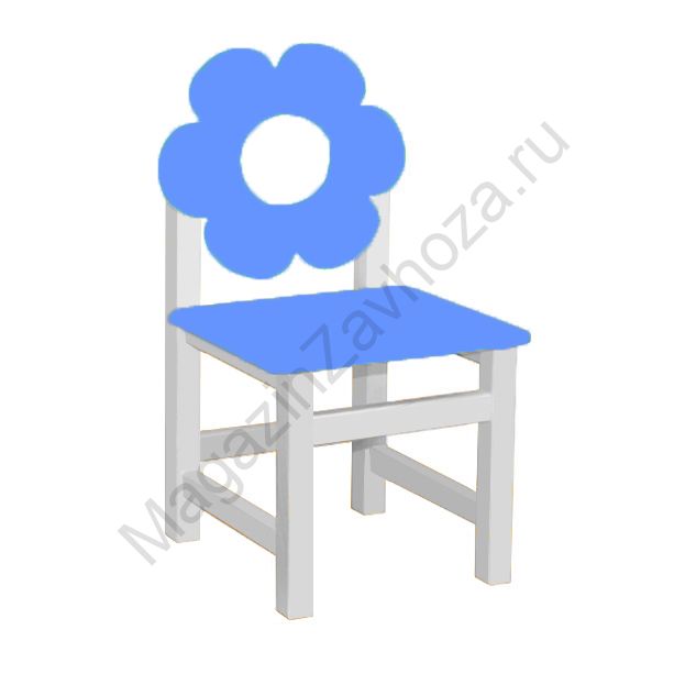 Стул МДФ нерегулируемый 54 ЦВЕТОК Синий