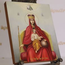 Державная икона Божией Матери 17х21см рукописная (масло)