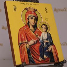 Иверская икона Божией Матери 17х21см рукописная (масло)