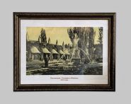 Картина-репродукция Кисловодск. Галлерея и Фонтан, 1910 год на холсте в багете