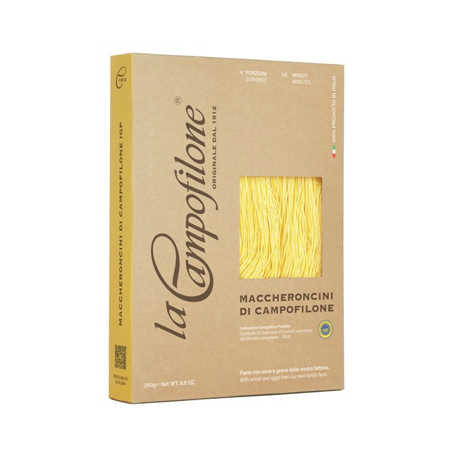 Яичная паста Маккерончини Кампофилоне IGP, 250 г, Pasta all’uova Maccheroncini di Campofilone IGP, La Campofilone, 250 g