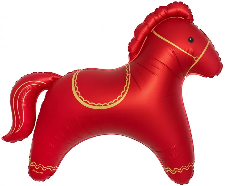 Фигура (42''/107 см)  Красная лошадка, Сатин
