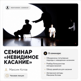 Семинар «Невидимое касание» от Максима Котова