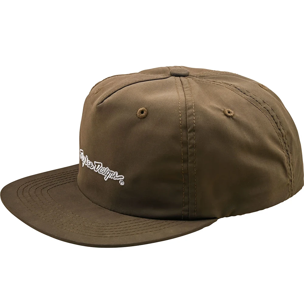 Troy Lee Designs Unstructured Signature Olive Canvas бейсболка