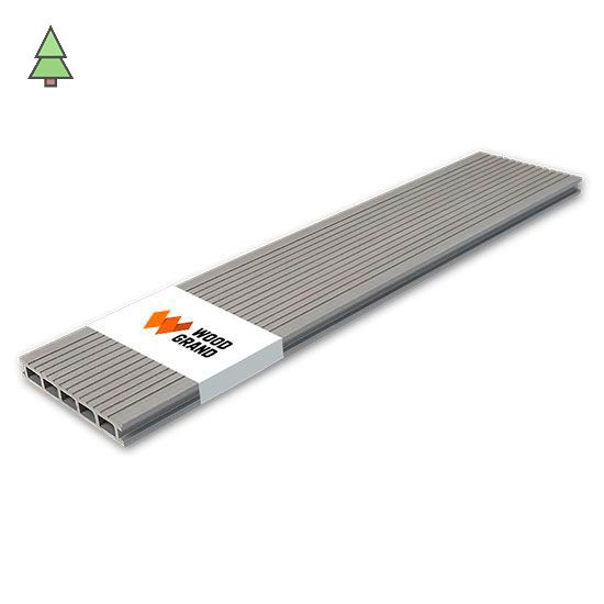 Террасная доска из МПК 150*22 мм WoodGrand цвет: Grigio