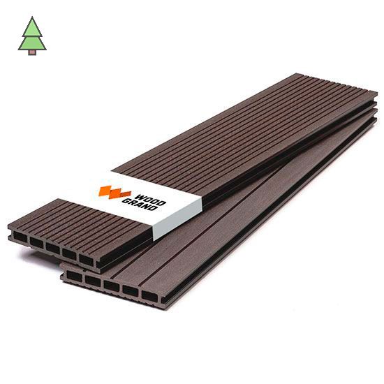 Террасная доска из МПК 150*22 мм WoodGrand цвет: Венге