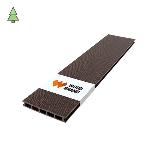 Террасная доска из МПК 150*22 мм с Тиснением WoodGrand цвет: Венге