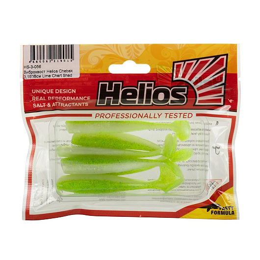 Виброхвост Helios "Chebak " Lime Chart Shad