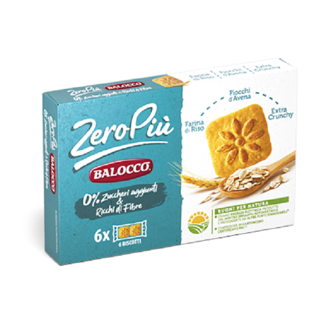 Печенье без сахара классическое 230 г, Zero Piu’ senza zucchero classico Balocco 230 g