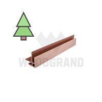 Угол соединительный для фасада из МПК WoodGrand 75*75 мм Терракот