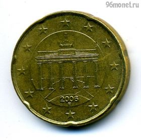 Германия 20 евроцентов 2006 F