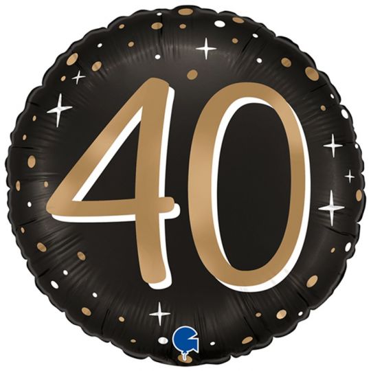 Черный фон 40 шар фольгированный с гелием