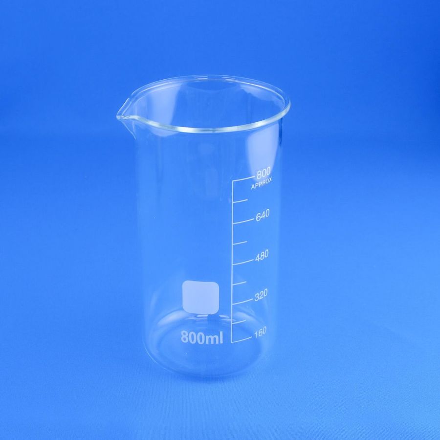 Стакан лабораторный высокий Labdevices В-1-800, 800 мл, стекло Boro 3.3, градуированный