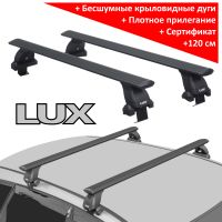 Багажник на крышу Toyota Passo I (2004-2010), Lux, черные крыловидные дуги