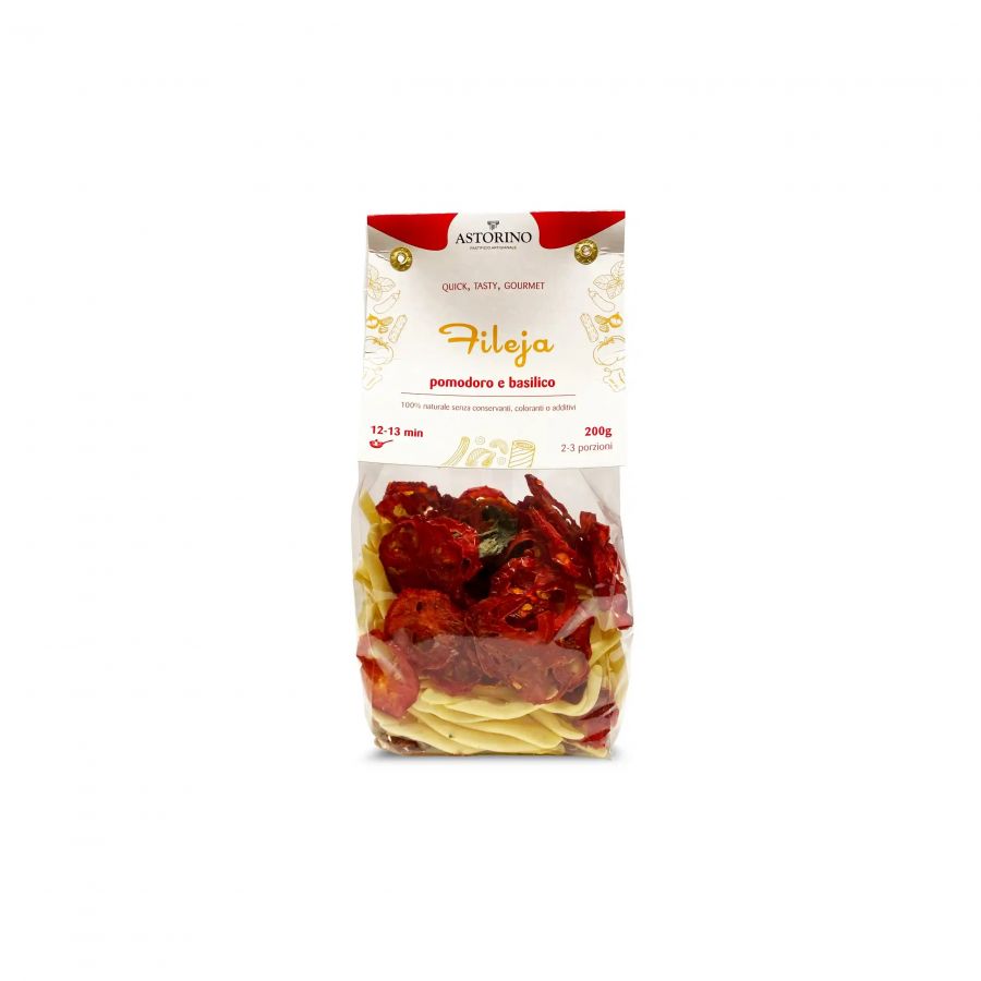 Паста Филежа с томатами и базиликом 200 г, Fileja Pomodoro e basilico Astorino 200 gr