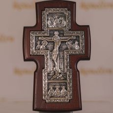 Крест настенный Царь Слава образ Иисуса Христа Спасителя (22*13см)