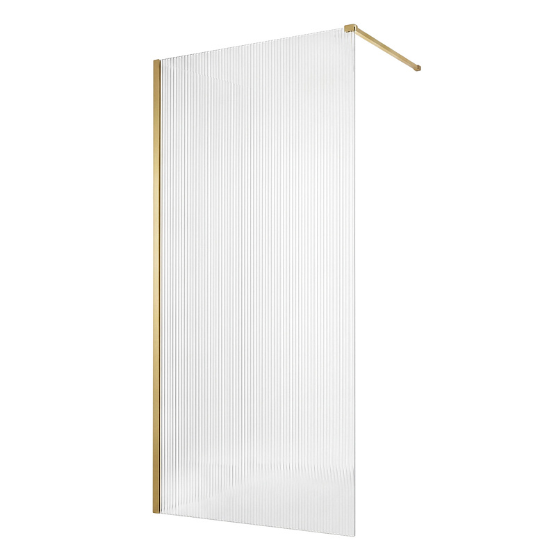 Душевая перегородка Loranto Walk-in 100х200 CS-Z02G-100 брашированное золото