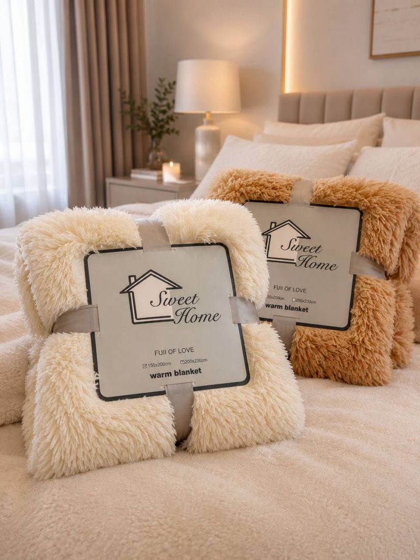 Երկկողմանի Փափուկ Պլեդ-Ծածկոց մորթյա - Double-Sided Plush Throw