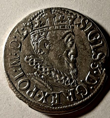 3 гроша 1619 Рига RARE Польша Литва RRRR Редкость UNC