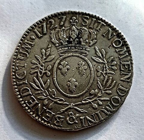 1 экю 1727 Экс -ан- Прованс UNC Франция Редкость