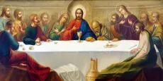 Тайная вечеря икона печатная (холст на дереве)