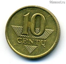 Литва 10 центов 1998