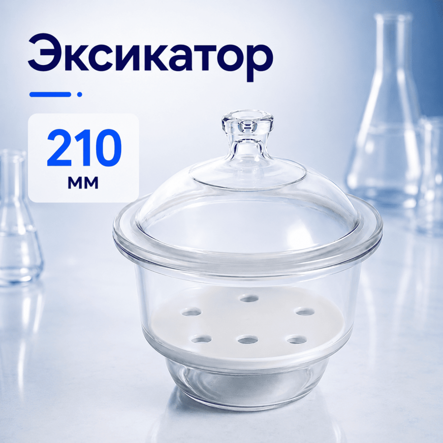 Эксикатор Labdevices 2-210, 210 мм, без крана, светлое стекло
