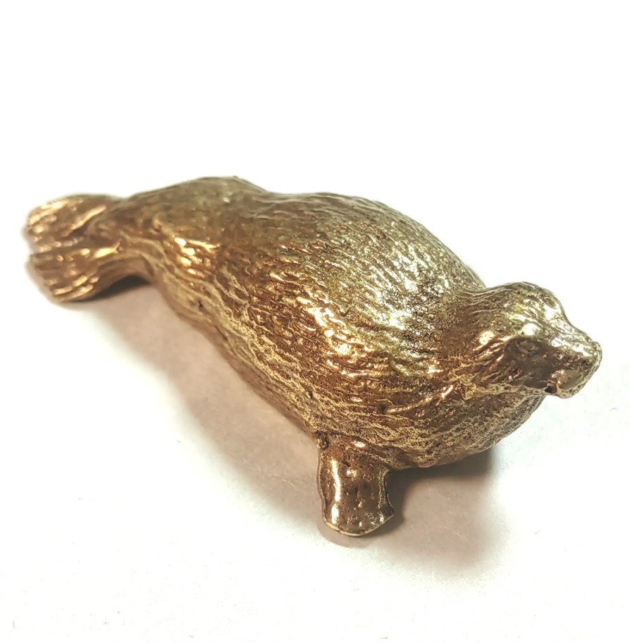 Фигурка Морской котик  латунь