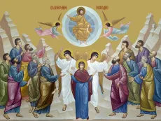 Вознесение Господне икона печатная (холст на дереве)