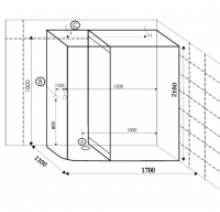Душевая кабина Frank F901 R 170х110 с финской сауной схема 3