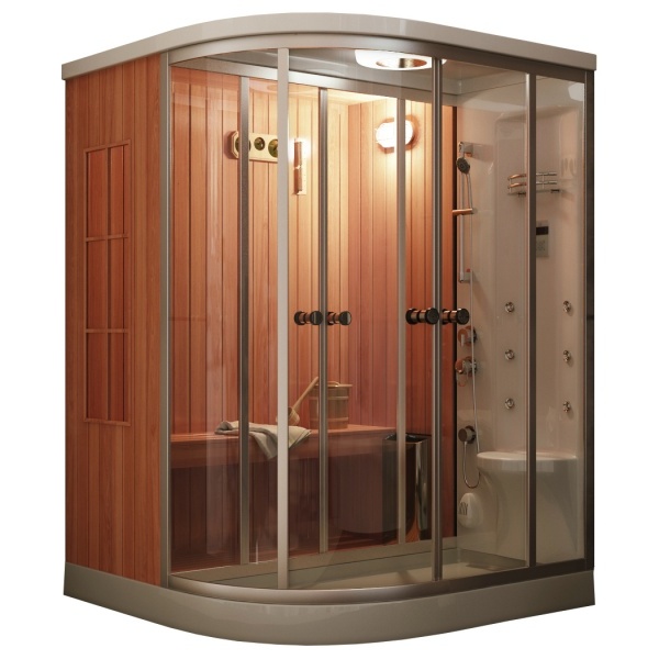 Изображение Душевая кабина Frank F915 L 150х150 с финской сауной