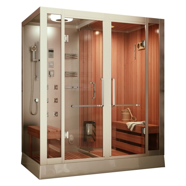 Изображение Душевая кабина Frank F918 R 180х130 с финской сауной