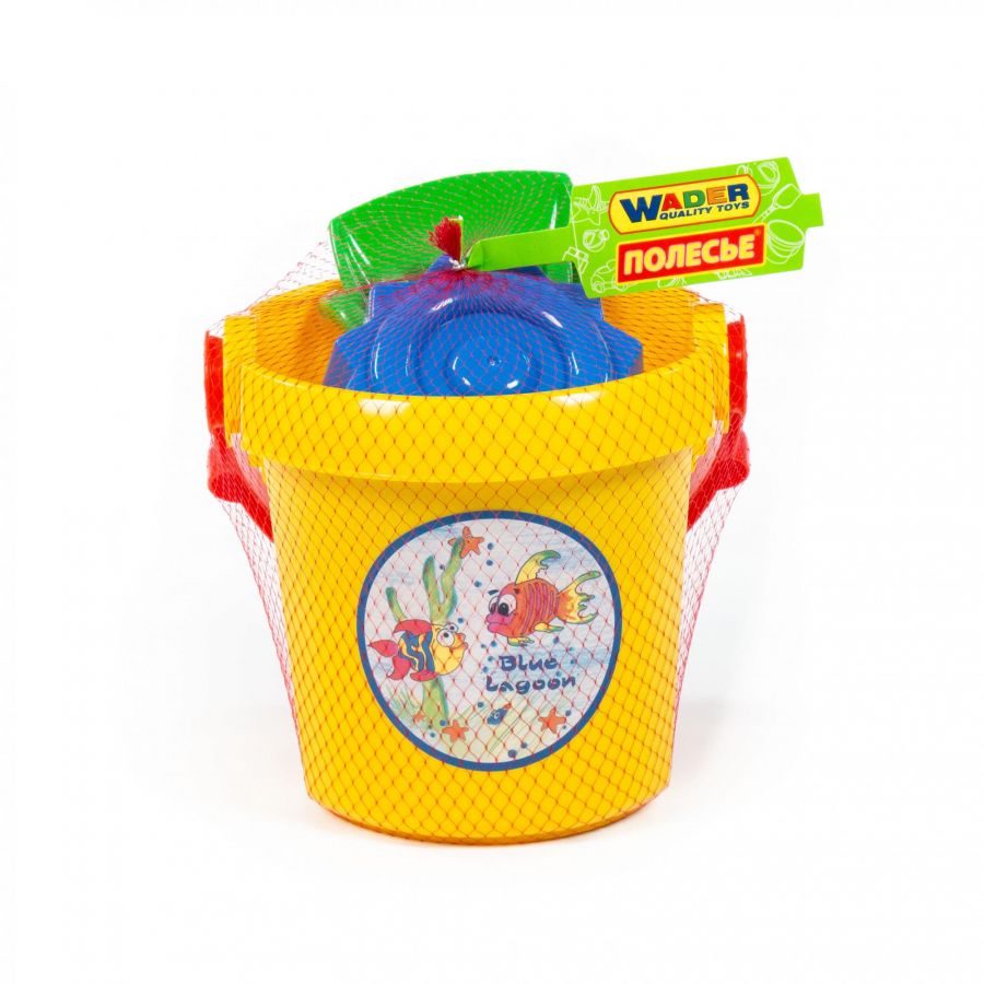 Набор №392: ведро №9, лопатка №31, грабельки №31, формочки "Пирожные" 3 шт