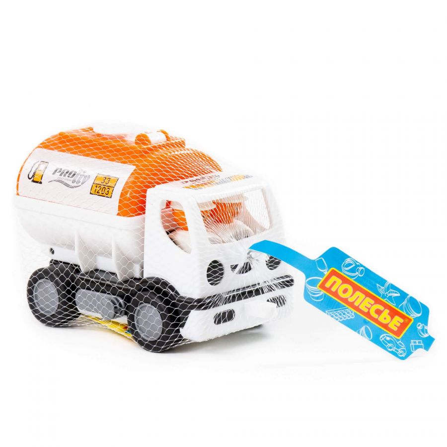Автомобиль с цистерной "Мой первый грузовик" "PROliv" (оранжевый) (в сеточке)