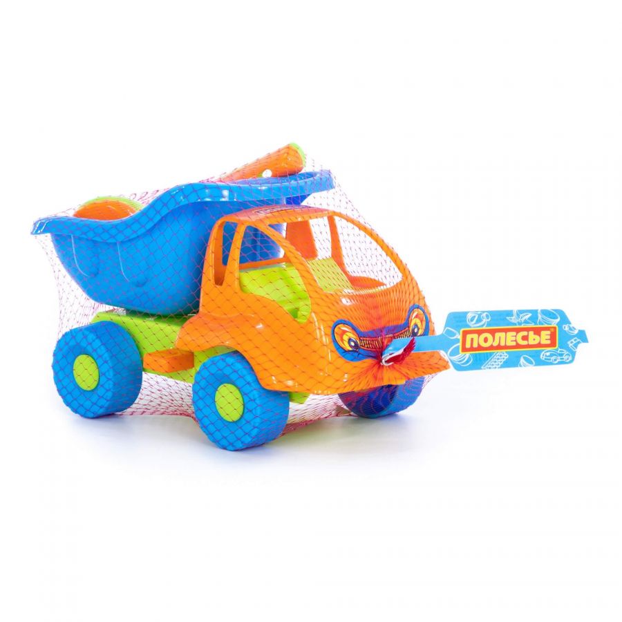 Набор №58: "Муравей", автомобиль-самосвал + совок №2, грабельки №2, 2 формочки