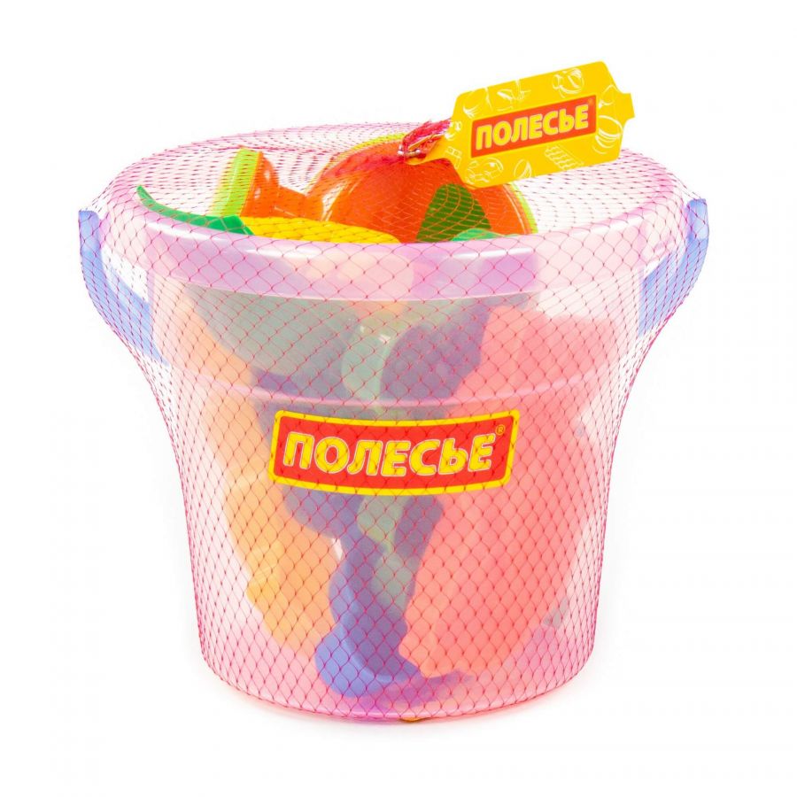 Набор №226: ведро "Макси", лопата №6, грабли №6, формочки (белочка + пёсик + котёнок + медведь), лейка малая №4